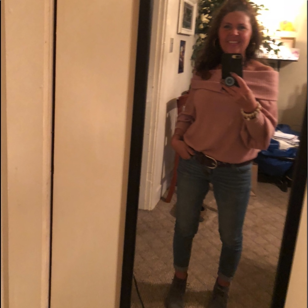 Off shoulder sweater